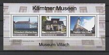 Österreich ME 3 Block Kärntner Museen VILLACH Juni 2024 **