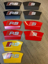 Par de cubiertas de calibradora trasera para Audi RS & S en rojo, amarillo y negro RS3, RS4, RS5, RS6.