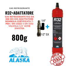 GAS R32 REFRIGERANTE RICARICA 0,8 KG NETTI CON ADATTATORE