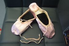 Zapatos de ballet de suela completa satén rosa - todas las tallas niños y adultos