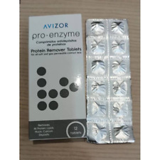 6 Cajas Avizor PRO-ENZYME Tabletas Removedoras de Proteínas 12's Lentes de Contacto Suaves