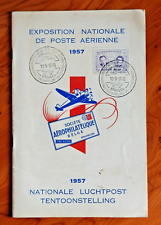 Catalogue Exposition Nationale de Poste Aérienne 1957 Bruxelles AEROPHILATELIQUE