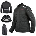 Motorcycle Textile Jacket Motorbike Armor CE Touring Waterproof Black