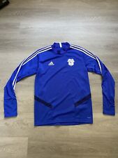 Top de entrenamiento Cardiff City Adidas Climacool para hombre azul manga larga - talla mediana