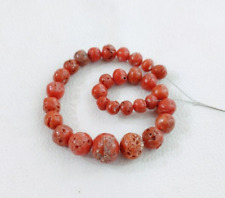 Vintage mar rojo-naranja coral cuentas sueltas piedra preciosa 100% natural...