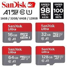 16 GB 32 GB 64 GB 128 GB SanDisK Ultra TF Micro SD SD SDXC tarjeta de memoria 98 MB/S