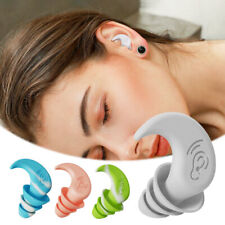 1 par de tapones para los oídos de silicona antirruido insonorizados para dormir