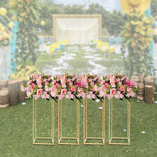 4x Soporte de flores de oro Soporte de suelo de metal Columna de metal Soporte Decoración de lugar de boda