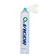 Oxígeno para Inhalación O2 en Lata 99% 14 Litros con Máscarilla Salud Deporte