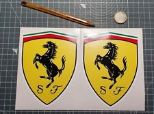 lot 2 stickers autocollant Ferrari sponsor decal logo décoration