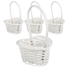 4 cestas de niña de las flores cestas de flores cestas de mano con cestas de almacenamiento de mango