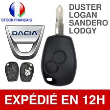 Coque Clé Plip Vierge Compatible Dacia Duster Sandero Logan Lodgy 2 Boutons Lame