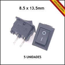 5x Interruptor basculante 250V 3A ON/OFF 2 pin mini Rocker Switch SPST 8,5x13,5