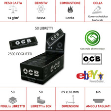 OCB Nere Premium Cartine Corte Singole SCATOLA DA 50 LIBRETTI
