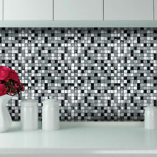 4 pegatinas de papel tapiz de mosaico de ladrillos 3D autoadhesivas cocina baño hogar