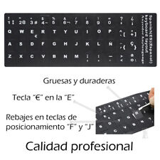 Desde Madrid Pegatina para teclado en español FISICA REAL (NO DIGITAL) NEGRO/...