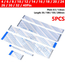 5 piezas cinta de cable plano flexible FFC FPC 4 6 8 10-40 pines paso 0,5/1,0 mm AWM 20624