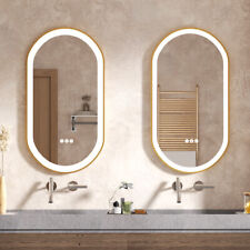Espejo de baño LED ovalado regulable espejo de baño con iluminación LED antiherraje 