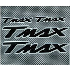 Kit 4 Scritte Adesive Resinati a Relievo 3D nero Yamaha T-Max TMax 500-530-560