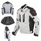 Motorcycle Textile Sport Jacket Reflective Armour CE Motorbike Grey
