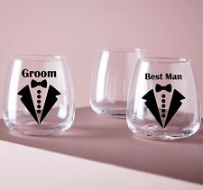 Pegatinas de boda | Calcomanías personalizadas para vidrio, decoración de frasco de cadera, regalo Best Man