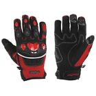 Gloves Textile motorcycle knuckles Protection Summer Racing Biker Cross Red