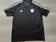 Camiseta de entrenamiento Cardiff City Adidas Climacool para hombre negra manga corta - talla grande