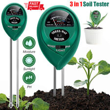 Probador de pH del suelo 3 en 1, kit de medidor de luz de humedad del agua para planta/flor de jardín