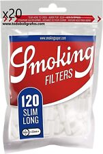 Filtri Smoking Slim 6mm Lunghi Size XL Extra Long 22mm 20 Bustine 120 Filtrini