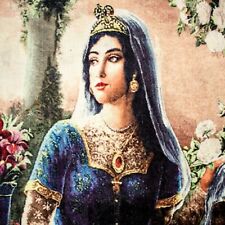 Amante del Medio Oriente en Vestido Étnico Tapiz de Seda Tejido Vintage Talla 29