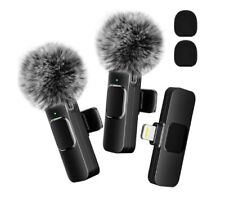 Wireless Lavalier Microphone Mic For iPhone for Vlogging, Livestream and Podcast