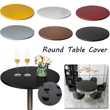 Elastic Tablecloth Round Waterproof Table Cover Dining Table Protector Oil Proof