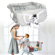 Carrito de la compra para niños Protector de carrito de compras Cubierta de bebé con bolsa de transporte Gris