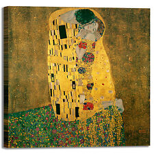 Gustav Klimt il bacio design quadro stampa tela dipinto telaio arredo casa