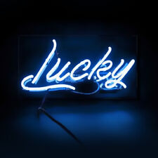 Lucky Neon Light Sign Tiki Bar Pub Wall Hanging Man Cave Nightlight Gift 14
