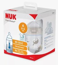 NUK First Choice+ Biberón 0-6m Control de Temperatura 150ml Silicona Tetina - Paquete de 4