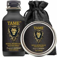 Beard Oil Growth Kit for Men - Tame Grooms Beard & Mustache Promotes Hair Growth