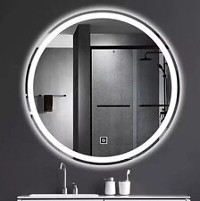 Luces de espejo LED de baño redondas iluminadas almohadilla Demister diseño táctil antiniebla 2
