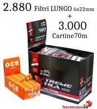2.880 Filtri LUNGO 6x22mm + 3.000 Papier OCB Orange 70mm
