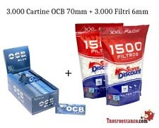 3.000 Cartine OCB Blue 70mm + 3.000 Filtri 6mm