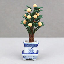 1:12 Dollhouse Miniature Orange Tree Potted Plants Bonsai Garden Model Decor T7H