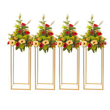 4x soporte para flores columna de flores metal taburete para flores soporte para plantas geométrico 