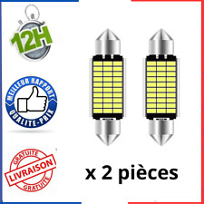 2x Navette C5W C10W LED 6 SMD 36mm Fusible Canbus Blanc 6000k 12V ANTI ERREUR