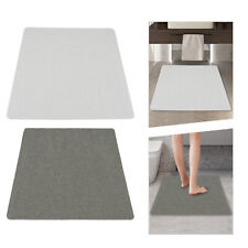 Alfombra de ducha antideslizante lavable suave confort alfombra de baño blanco/gris 80 x 80 cm