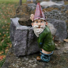Outdoor Garden Ornament Funny Gnome Lawn Statue Naughty