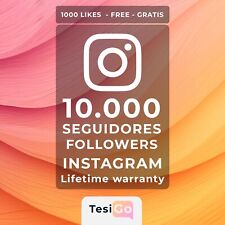  Instagram 10.000 Seguidores Reales / Garantía de por vida / Entrega inmediata