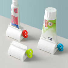 Exprimidor de pasta de dientes tubo rodante dispensador fácil soporte de asiento hogar baño#