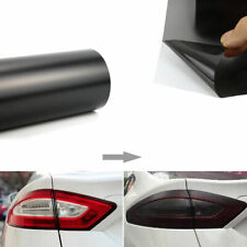 Dark Smoke Black Car Headlight Tint Wrap Tail Fog Light Vinyl Wrap Kit 1Mx30CM