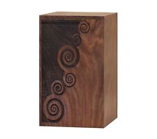 Caja redonda de urnas de cremación conmemorativas urna de madera para...