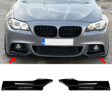 Para BMW F10 F11 2011-17 con paquete M divisor delantero deportivo aletas labiales NEGRO BRILLO